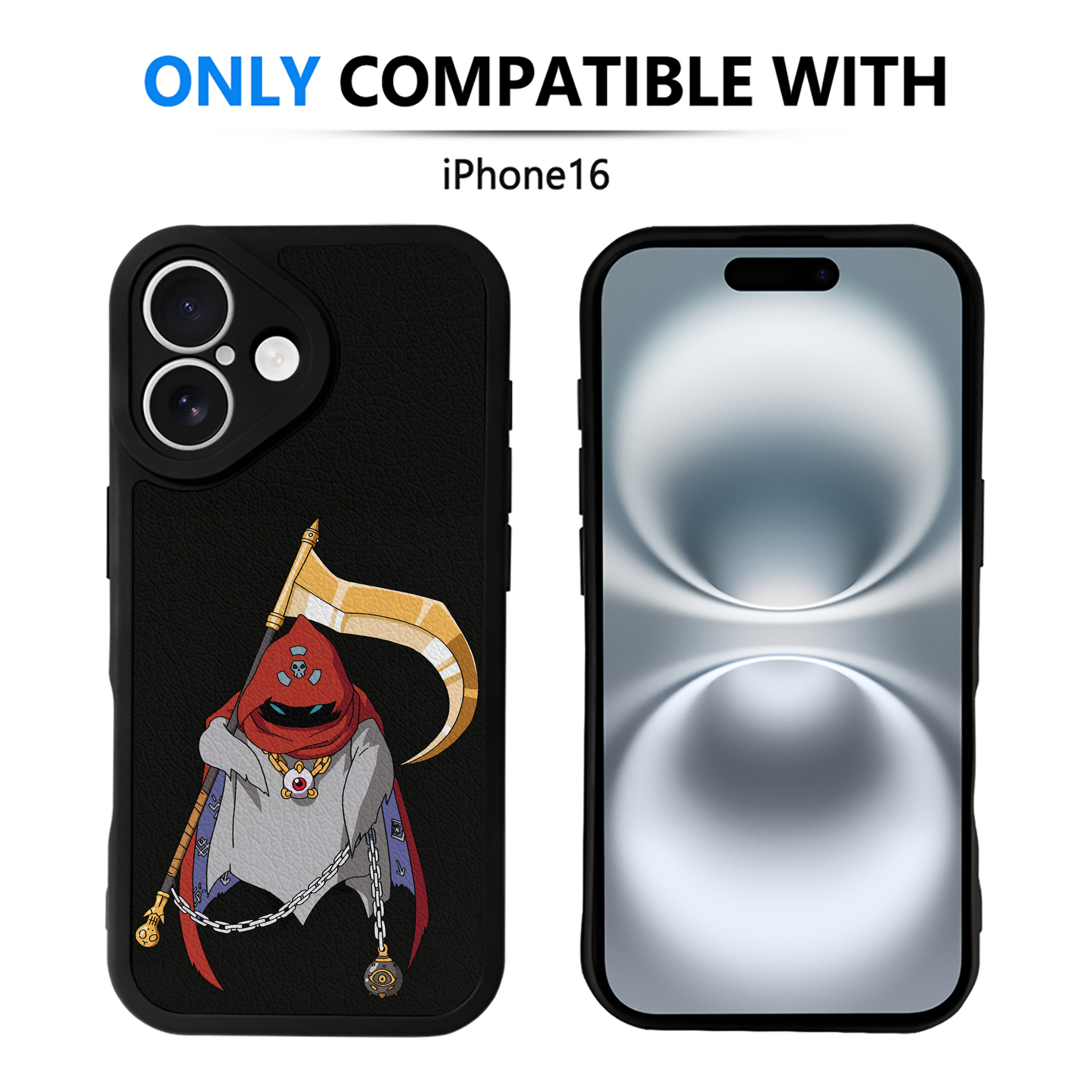 （画像用） Digimon デジタルモンスター/デジモン 【iPhone 16シリーズ対応】シリコンスマホケース（レザー調） 材質：シリコン